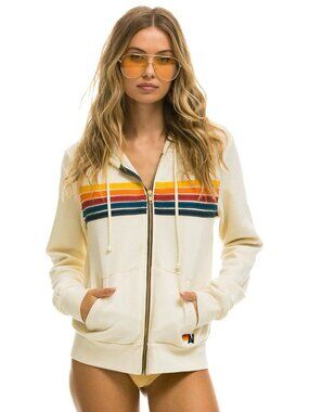 USED Aviator Nation 5 Stripe Hoodie Sz XS